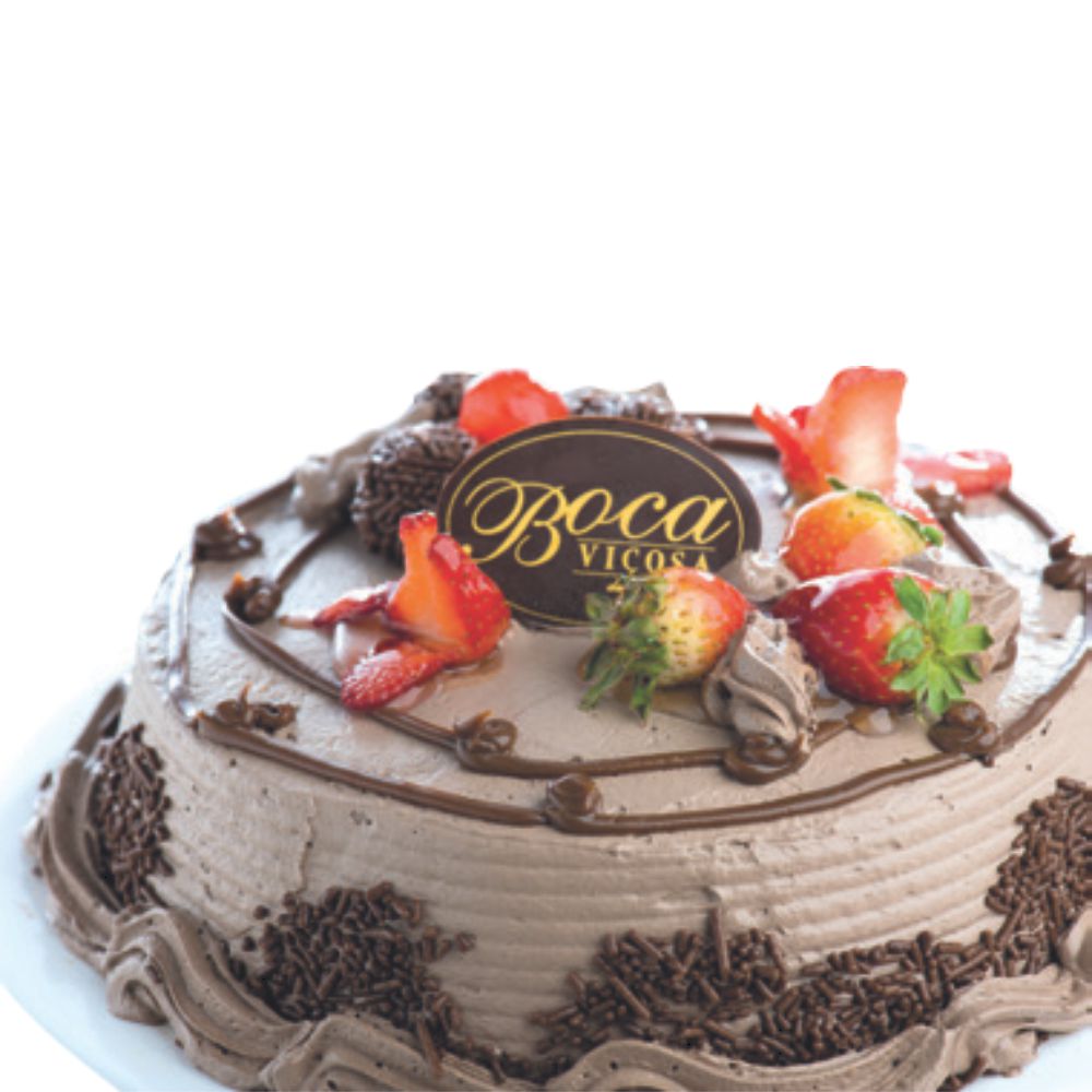 TORTA DE MORANGO E BRIGADEIRO