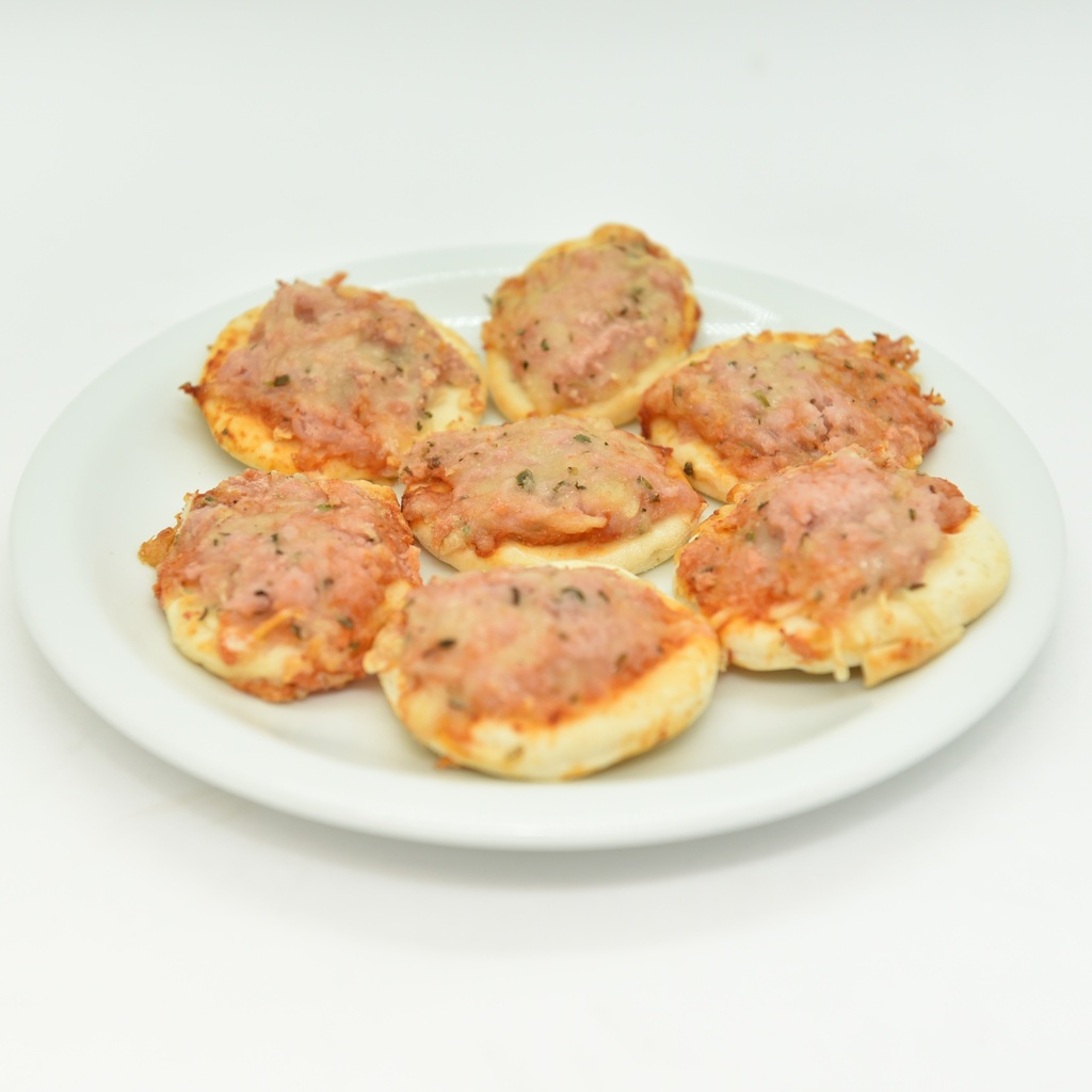 MINI PIZZA DE PRESUNTO E MUSSARELA