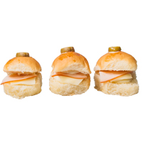 [613] MINI SANDUÍCHE FRIO DE PÃO DE BATATA